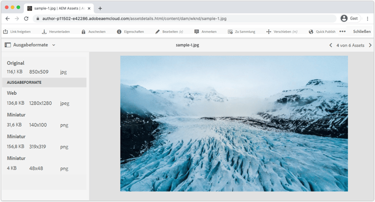 Generierte Ausgabedarstellung