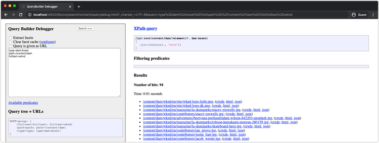 QueryBuilder-Debugger