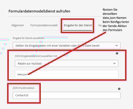 Zuordnen von Eingabeparametern