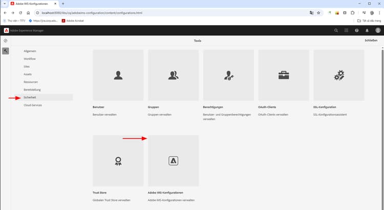Adobe IMS-Konfigurationen