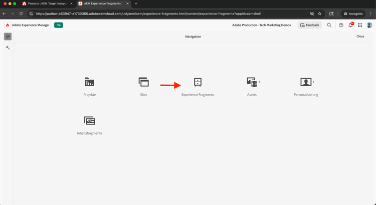 Experience Fragments