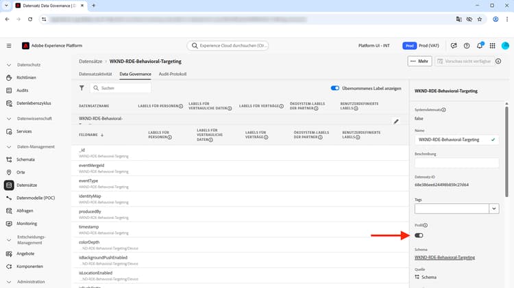 Datensatz aktualisieren