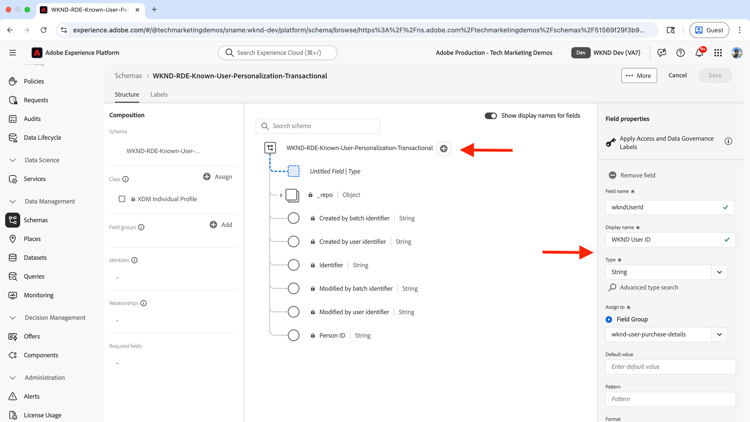Benutzerdefiniertes Feld hinzufügen