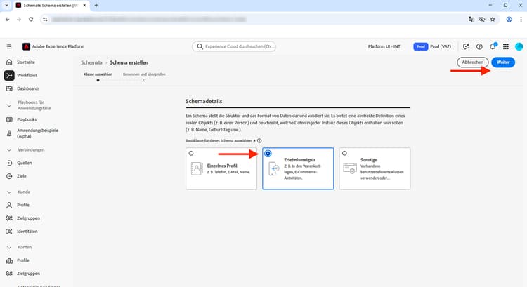 Assistent „Schema erstellen“