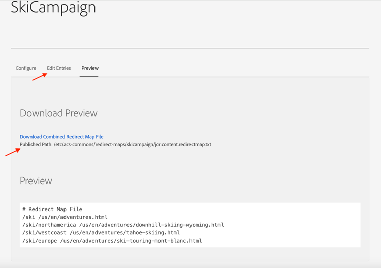 Redirect Map Manager
