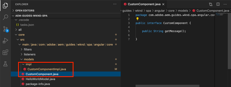 CustomComponent.java-Schnittstelle