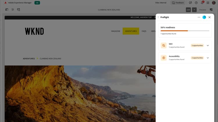 Das Dashboard „PreFlight-Bereitschaft“