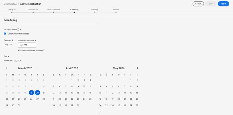 Screenshot des Planungsschritts im Workflow für die Freilaufaktivierung.