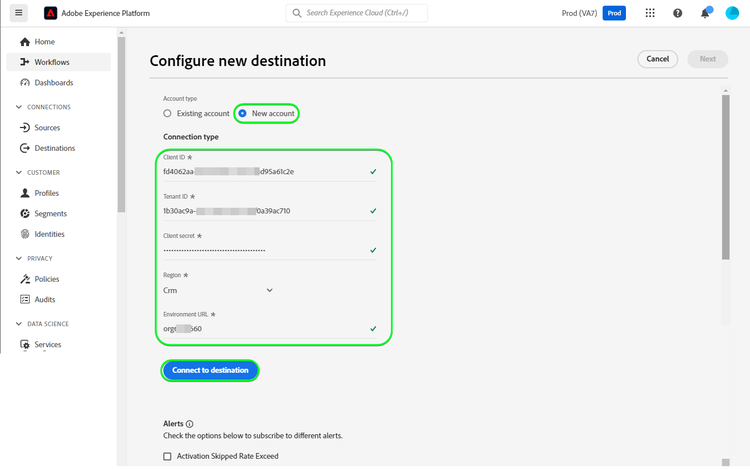 Screenshot der Platform-Benutzeroberfläche, auf dem die Authentifizierung gezeigt wird.