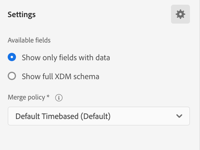 Der Einstellungsbereich wird in Segment Builder angezeigt.