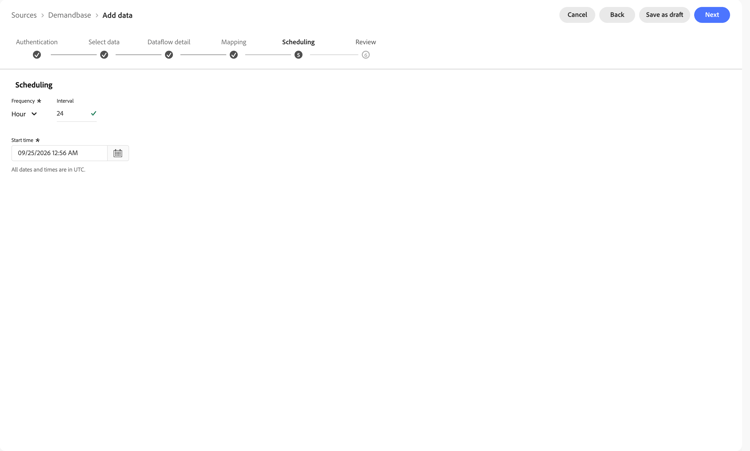 Die Planungsschnittstelle des Quell-Workflows.