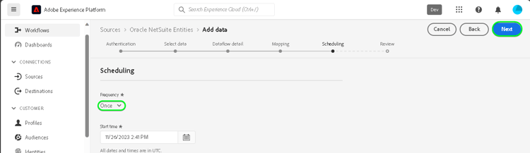 Der Planungsschritt des Ursprungs-Workflows.