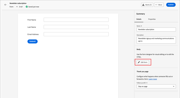 Zugriff auf die Forms-Bibliothek