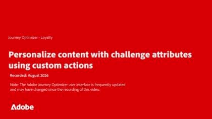 Personalisieren von Inhalten mit Challenge-Attributen mithilfe benutzerdefinierter Aktionen