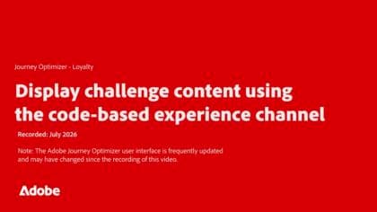 Anzeigen von Challenge-Inhalten mit dem Code-basierten Erlebniskanal
