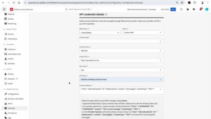 Konfigurieren eines benutzerdefinierten SMS-Anbieters