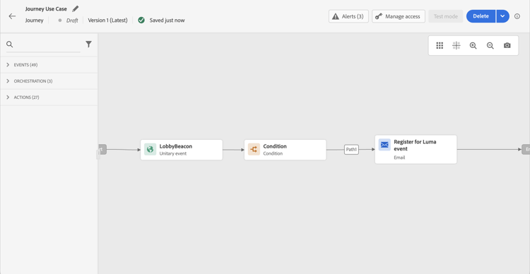Hinzufügen einer E-Mail-Aktion zur Journey