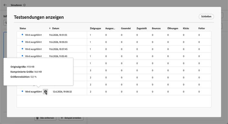 Details der E-Mail-Optimierung
