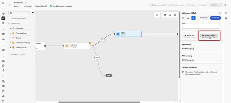 Umschalter für die Optimierung des Versandzeitpunkts in der Konfiguration des E-Mail-Kanals