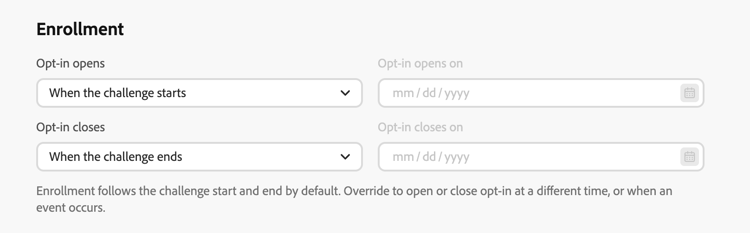 Enrollment settings