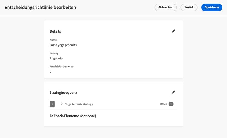Zusammenfassung der Entscheidungsrichtlinie