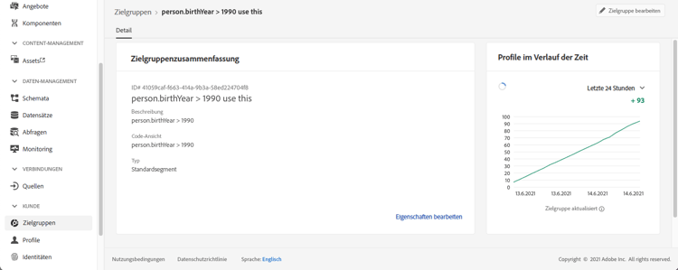 Warnmeldung, wenn die Zielgruppe zu viele Ereignisse für die Echtzeitverarbeitung hat