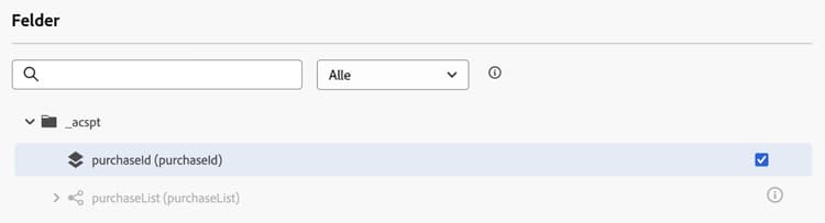 Datensatzfeldauswahl mit primitiven Datentypen und Strukturen