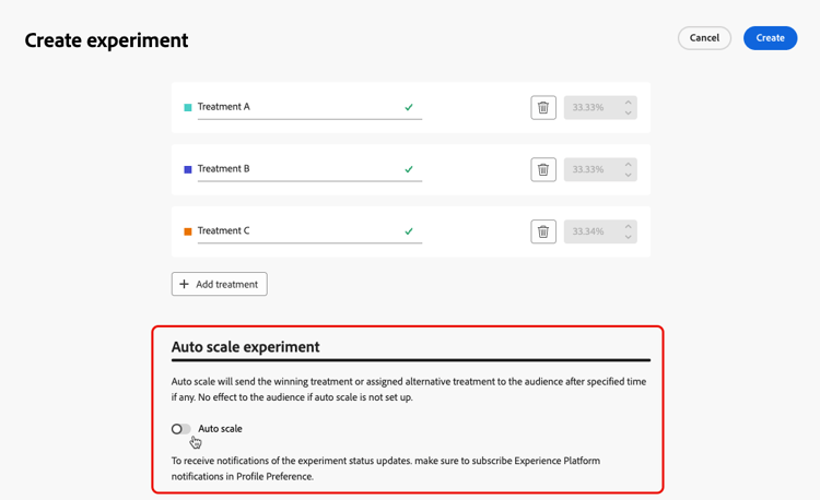Option zur automatischen Skalierung im Pfadexperiment