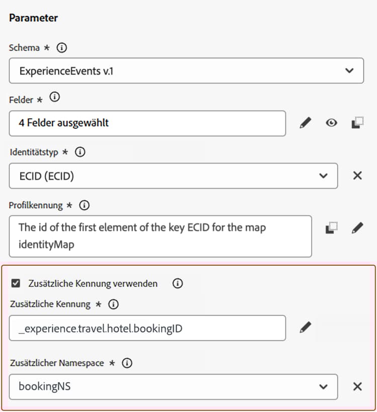 Beispiel für eine zusätzliche Kennung