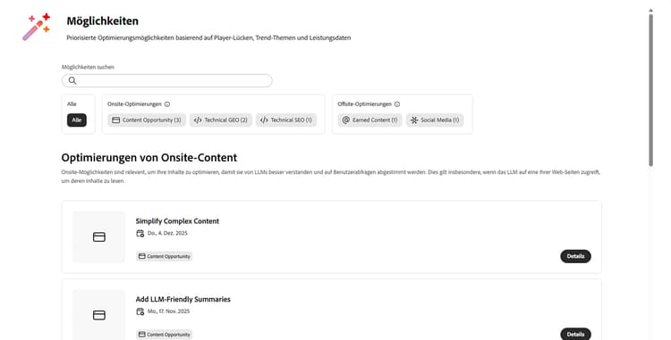 Optimierungsmöglichkeiten