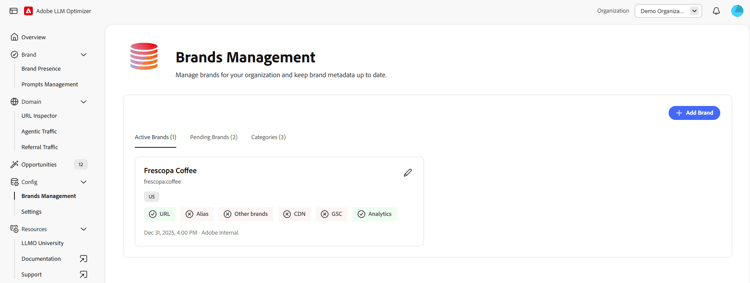 Brands Management — App-Navigation (Markenzentriertes Erlebnis)