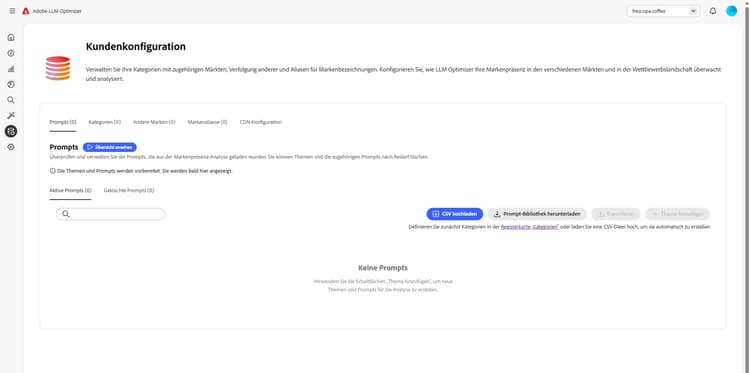 Fenster „Kundenkonfiguration“