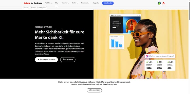 Erkunden der Funktionen von Adobe LLM Optimizer