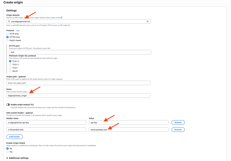 CloudFront Origin Creation