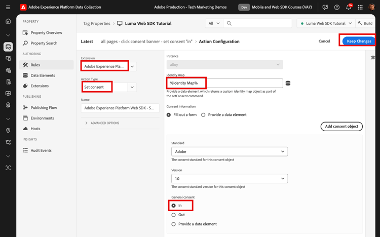 Opt-in-Aktion für Einverständnisregel