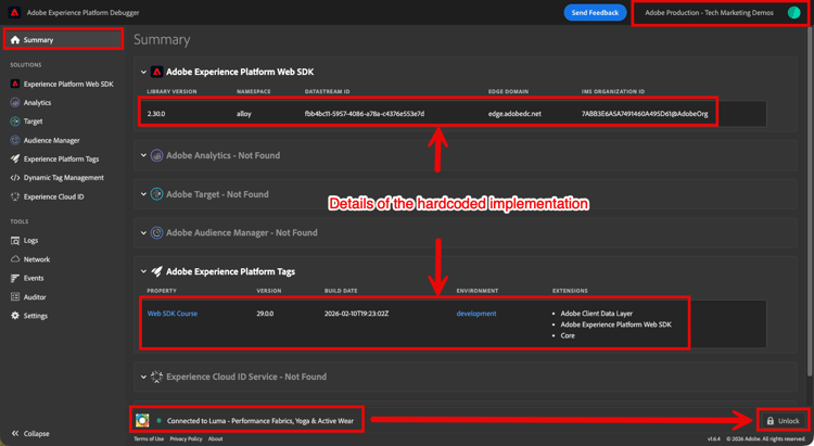 Debugger-Tag-Bildschirm