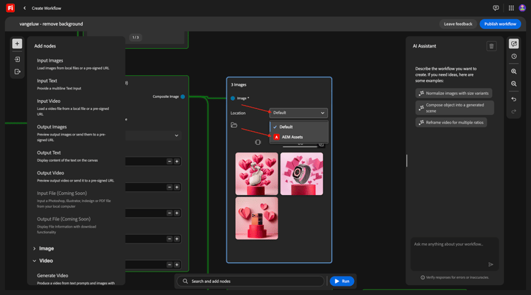 Benutzerdefinierte Firefly-Workflows