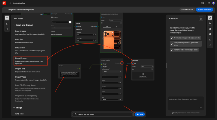 Benutzerdefinierte Firefly-Workflows