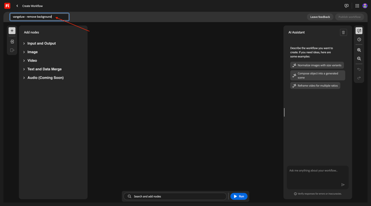 Benutzerdefinierte Firefly-Workflows