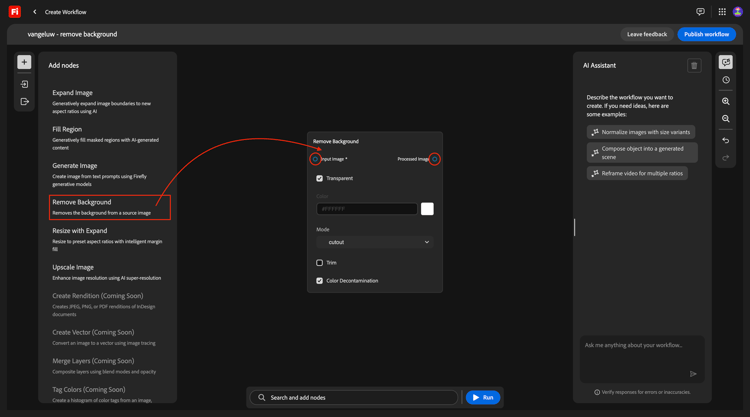 Benutzerdefinierte Firefly-Workflows