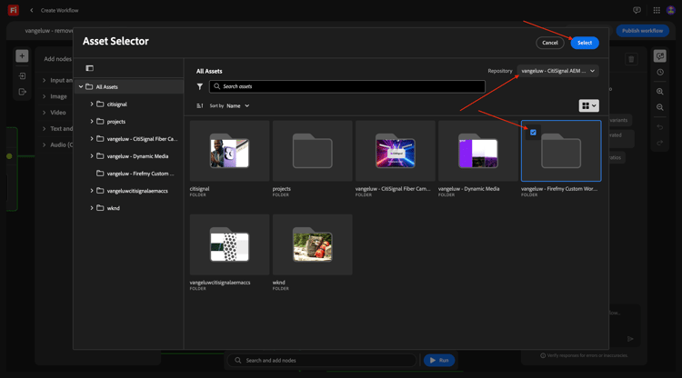 Benutzerdefinierte Firefly-Workflows