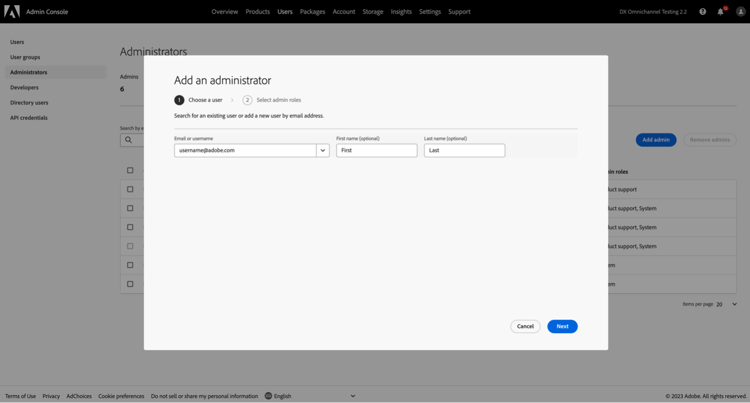 Administrator hinzufügen