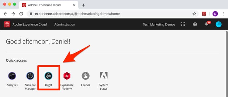 Experience Cloud-Startbildschirm