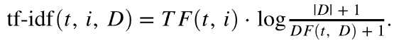 Formel mit tf-idf-Kennzahl