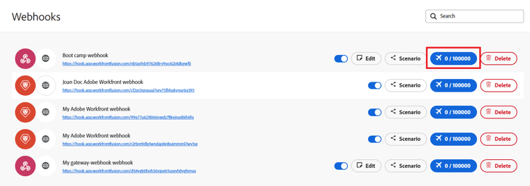 Webhook-Warteschlange