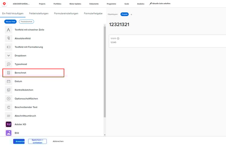 Setups des Ressourcen-Managements auf einer Seite
