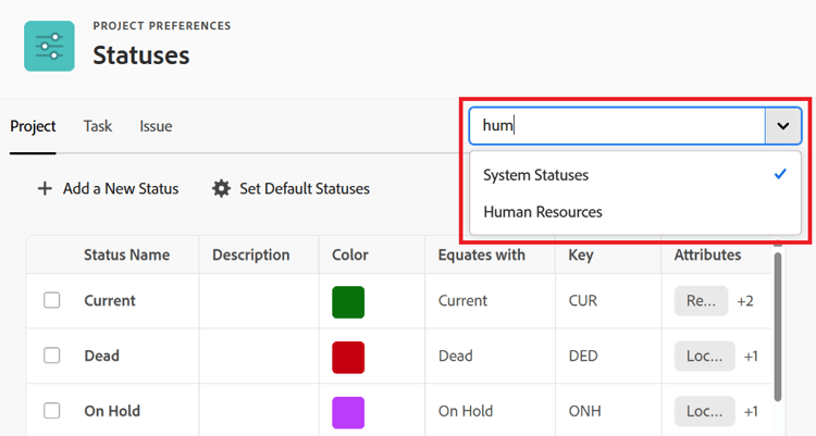 Systemstatus für Gruppe