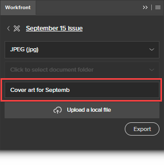 Dokument beim Exportieren umbenennen