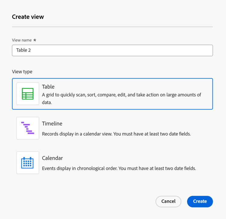 Ansichtsfeld erstellen
