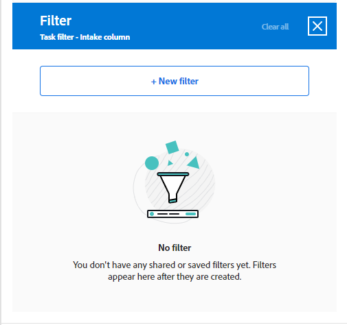 Klicken Sie auf Neuen Filter